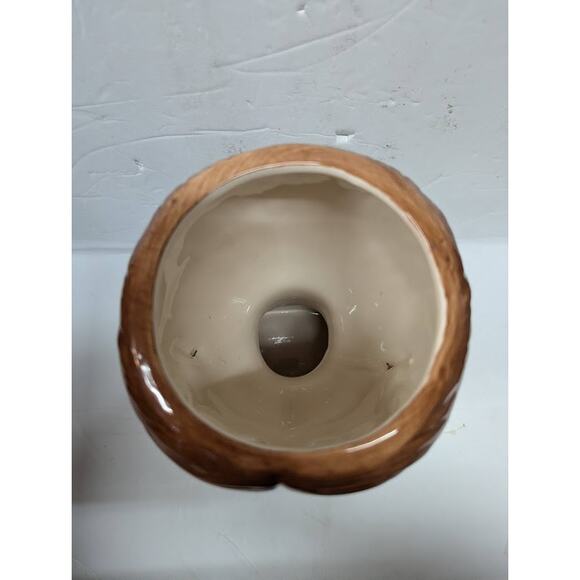 Large Ceramic Fruit lady headvase planter Multi 9" tall LEMON LUSH spectacles - Picture 5 of 9